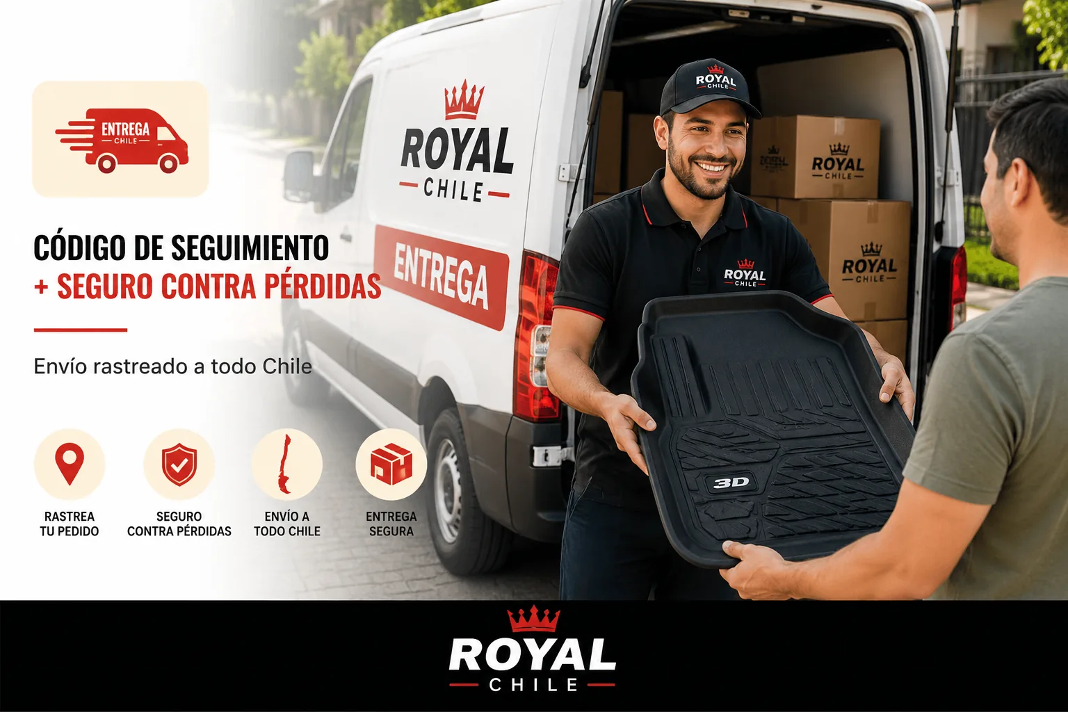 Código de seguimiento + seguro contra pérdidas — Envío rastreado a todo Chile